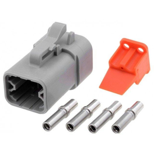 ATP06-4S-KIT01; Connector: wire-wire; ATP; plug; female; Size: 12; 14AWG÷12AWG; 25A; AMPHENOL