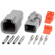 ATP4PS-CKIT; Connector: wire-wire; ATP; plug; male + female; Size: 12; PIN: 4; AMPHENOL