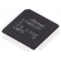 ATSAMD51J19A-AU; ARM microcontroller; SRAM: 192kB; Flash: 512kB; TQFP64; RAM: 192kB; MICROCHIP TECHNOLOGY