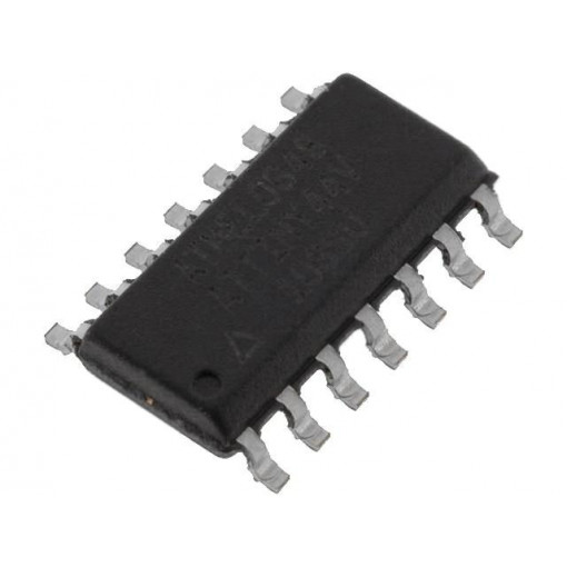 ATTINY44V-10SSU; AVR microcontroller; EEPROM: 256B; SRAM: 256B; Flash: 4kB; SO14; MICROCHIP (ATMEL)
