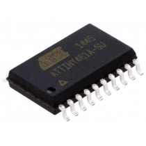 ATTINY461A-SU; AVR microcontroller; EEPROM: 256B; SRAM: 256B; Flash: 4kB; SO20-W; MICROCHIP (ATMEL)