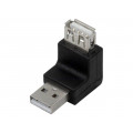 AU0027; Adapter; USB 2.0; USB A plug,USB A socket (angle); Colour: black; LOGILINK