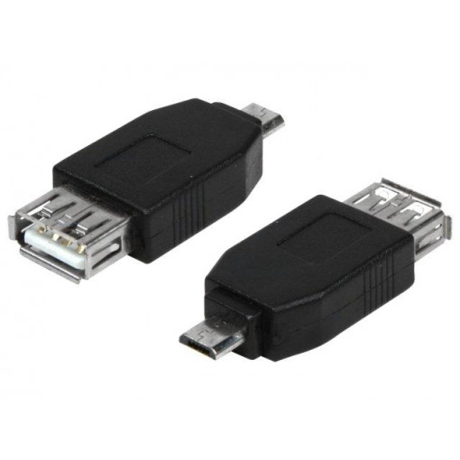 AU0029; Adapter; USB 2.0; USB A socket,USB B micro plug; Colour: black; LOGILINK