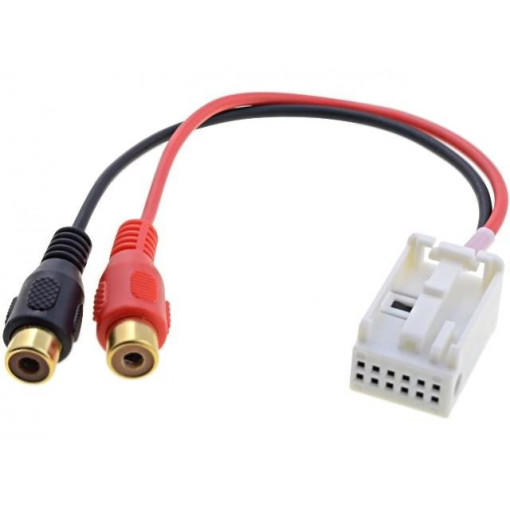 AUX-PEUGEOT.03; Aux adapter; RCA; Citroën,Peugeot; 4CARMEDIA