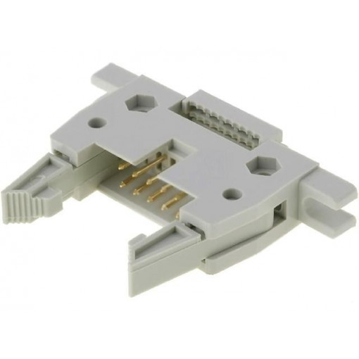 DS1012-10LMN0A; Plug; IDC; male; PIN: 10; with ejector; for ribbon cable; 1.27mm; CONNFLY