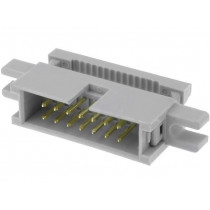 DS1015-14MN0A; Plug; IDC; male; PIN: 14; with holder; IDC; for ribbon cable; 1.27mm; CONNFLY