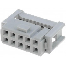 ; Plug; IDC; female; PIN: 10; for ribbon cable; 1.27mm; Layout: 2x5; 