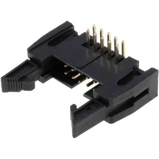 DS1011-10RBSIB7; Socket; IDC; male; PIN: 10; angled 90°; THT; gold-plated; 2.54mm; CONNFLY