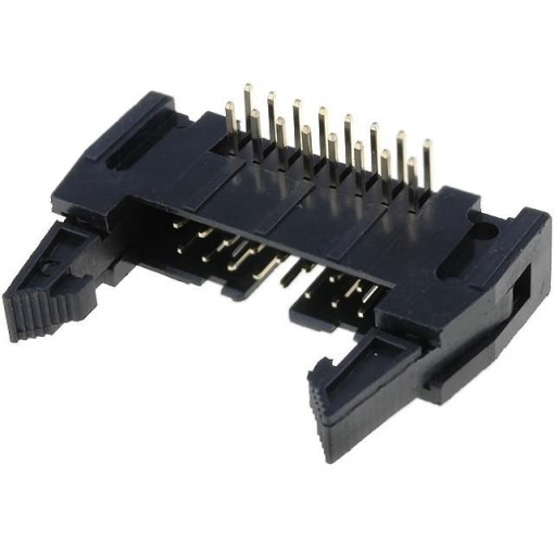 DS1011-16RBSIB7; Socket; IDC; male; PIN: 16; angled 90°; THT; gold-plated; 2.54mm; CONNFLY