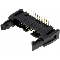 DS1011-20RBSIB7; Socket; IDC; male; PIN: 20; angled 90°; THT; gold-plated; 2.54mm; CONNFLY