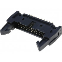 DS1011-20SBSIB7; Socket; IDC; male; PIN: 20; straight; with ejector; THT; gold-plated; CONNFLY