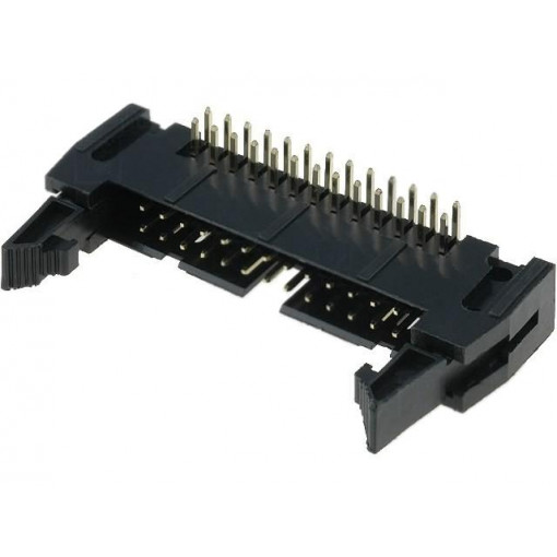 DS1011-26RBSIB7; Socket; IDC; male; PIN: 26; angled 90°; THT; gold-plated; 2.54mm; CONNFLY