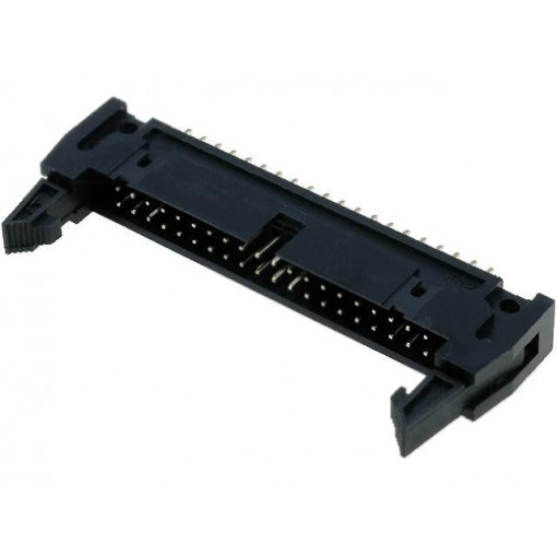 DS1011-40SBSIB7; Socket; IDC; male; PIN: 40; straight; with ejector; THT; gold-plated; CONNFLY