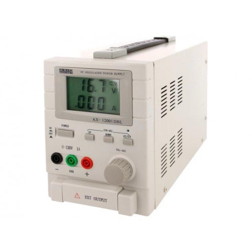 AX-12001DBL; Power supply: laboratory; Channels: 1; 0÷120VDC; 0÷1A; Plug: EU; AXIOMET AX-12001DBL; Power supply: laboratory; Channels: 1; 0÷120VDC; 0÷1A; Plug: EU; AXIOMET