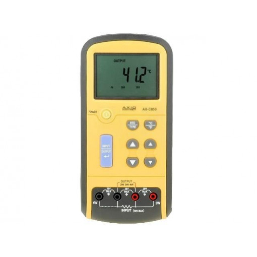 AX-C850; Calibrator; RTD; R range: 0,01÷400/1500/3200Ω; Unit: °C,°F; AXIOMET AX-C850; Calibrator; RTD; R range: 0,01÷400/1500/3200Ω; Unit: °C,°F; AXIOMET