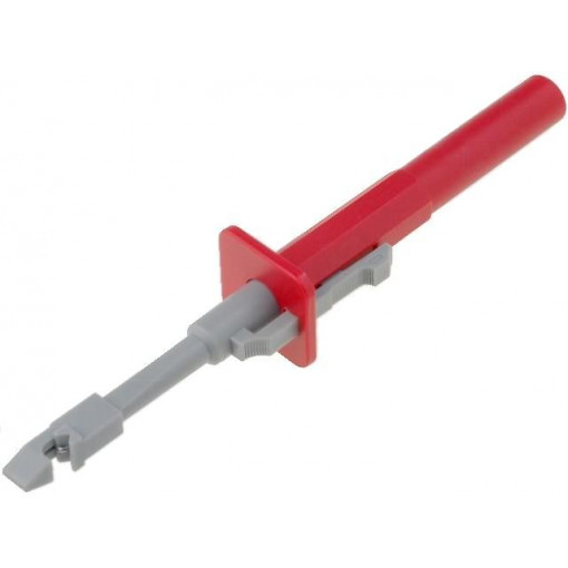 AX-CP-03-R; Clip-on probe; with puncturing point; 10A; red; 4mm; Ø: 4mm; AXIOMET