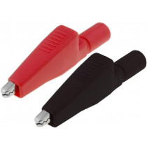 AX-CR-02-SET; Crocodile clip; 5A; red and black; Socket size: 4mm; AXIOMET AX-CR-02-SET; Crocodile clip; 5A; red and black; Socket size: 4mm; AXIOMET