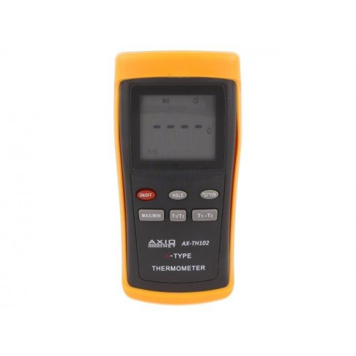 AX-TH102; Meter: temperature; LCD (1000); -200÷1370°C; Accur: ±(1% + 1°C); AXIOMET