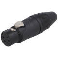 AX4FB; Plug; XLR; female; PIN: 4; straight; for cable; soldering; tinned; AMPHENOL AX4FB; Plug; XLR; female; PIN: 4; straight; for cable; soldering; tinned; AMPHENOL