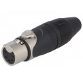 AX5F; Plug; XLR; female; PIN: 5; straight; for cable; soldering; tinned; AMPHENOL AX5F; Plug; XLR; female; PIN: 5; straight; for cable; soldering; tinned; AMPHENOL