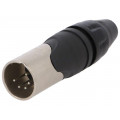 AX5M; Plug; XLR; male; PIN: 5; straight; for cable; soldering; 133V; 7.5A; AMPHENOL AX5M; Plug; XLR; male; PIN: 5; straight; for cable; soldering; 133V; 7.5A; AMPHENOL