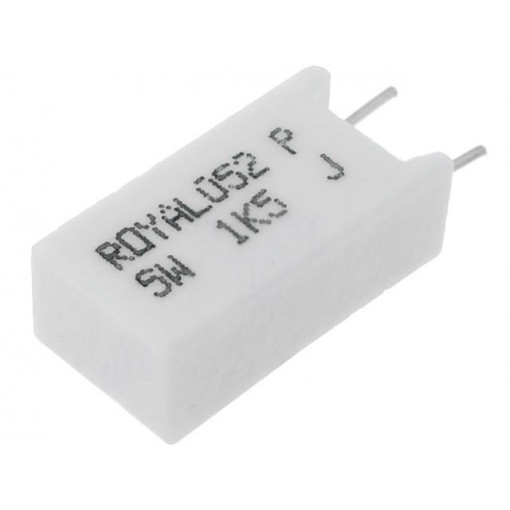 PRM05WJP152B00; Resistor: wire-wound; cement; THT,vertical; 1.5kΩ; 5W; ±5%; ROYAL OHM