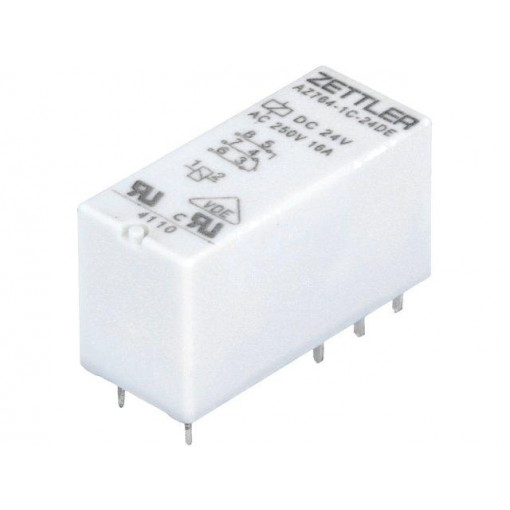 AZ764-1C-24DE; Relay: electromagnetic; SPDT; Ucoil: 24VDC; 16A/250VAC; 16A/30VDC; ZETTLER