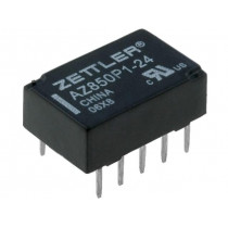AZ850P1-24; Relay: electromagnetic; DPDT; Ucoil: 24VDC; 0.5A/125VAC; 1A/30VDC; ZETTLER
