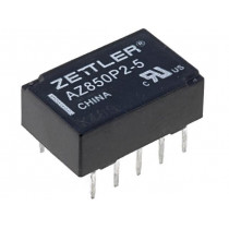 AZ850P2-5; Relay: electromagnetic; DPDT; Ucoil: 5VDC; 0.5A/125VAC; 1A/30VDC; ZETTLER