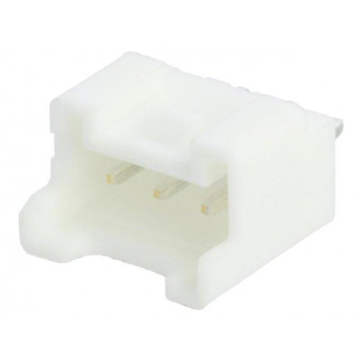 B03B-PASK-1; Socket; wire-board; male; PA; 2mm; PIN: 3; THT; 3A; Locking: latch; JST