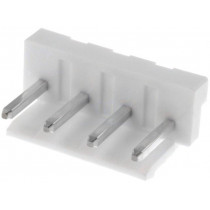 B04P-NV; Socket; wire-board; male; 5mm; PIN: 4; Colour: white; JST