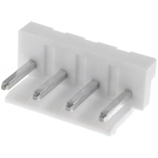 B04P-NV; Socket; wire-board; male; 5mm; PIN: 4; Colour: white; JST