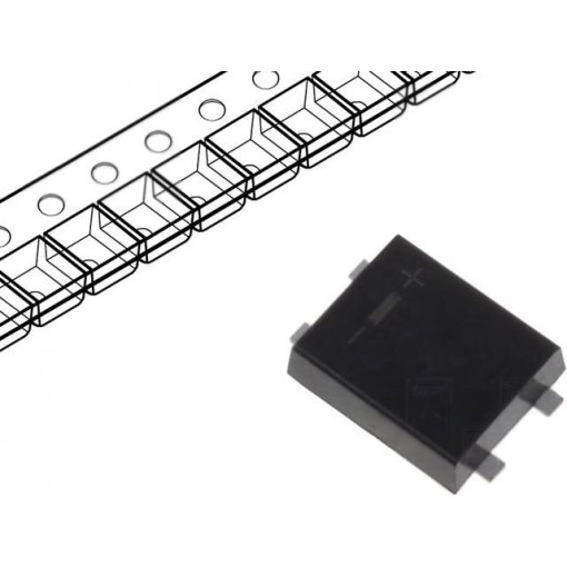 B05DF; Single-phase bridge rectifier; Urmax: 200V; If: 0.5A; Ifsm: 25A; DC COMPONENTS