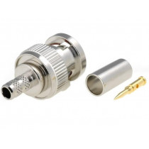 B1121A1-ND3G-1-50; Plug; BNC; male; straight; 50Ω; crimped; for cable; delrin (POM); AMPHENOL