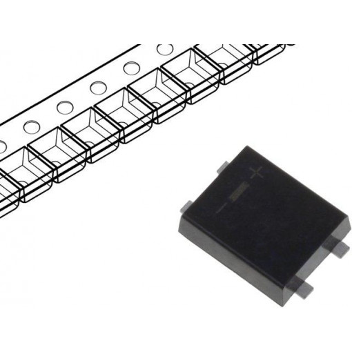 B1DF; Single-phase bridge rectifier; Urmax: 200V; If: 1A; Ifsm: 35A; MBFL; DC COMPONENTS
