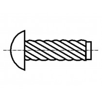 B2.89X9.52/BN689; Screw rivet pin; A2 stainless steel; BN: 689; Ø: 2.89mm; L: 9.52mm; BOSSARD