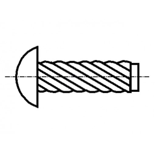 B2.89X9.52/BN689; Screw rivet pin; A2 stainless steel; BN: 689; Ø: 2.89mm; L: 9.52mm; BOSSARD