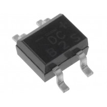 B2S; Single-phase bridge rectifier; Urmax: 200V; If: 0.5A; Ifsm: 30A; DC COMPONENTS