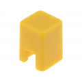 B32-1030; Button; square; yellow; 4x4mm; Application: B3F-1,B3F-3,B3FS; OMRON OCB