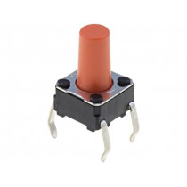 B3F-1075; Microswitch TACT; SPST-NO; Pos: 2; 0.05A/24VDC; THT; none; 2.55N; OMRON OCB