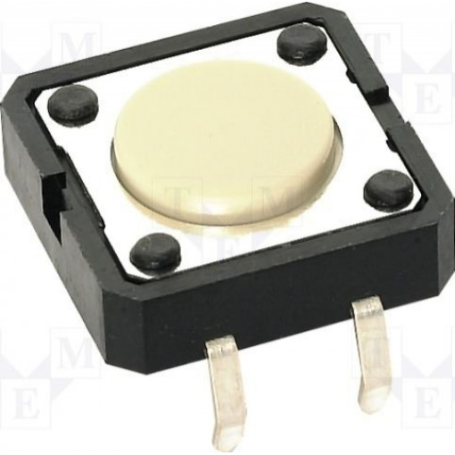 B3F-4000; Microswitch TACT; SPST-NO; Pos: 2; 0.05A/24VDC; THT; none; 1.27N; OMRON OCB