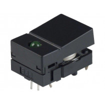 B3J-4100; Switch: keypad; Pos: 2; SPST-NO; 0.05A/24VDC; black; LED; green; THT; OMRON OCB