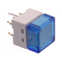 B3W-9000-B1B; Switch: keypad; Pos: 2; SPST-NO; 0.05A/24VDC; blue; LED; blue; THT; OMRON OCB