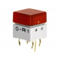 B3W-9000-R1R; Switch: keypad; Pos: 2; SPST-NO; 0.05A/24VDC; red; LED; red; THT; OMRON OCB