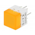 B3W-9000-Y2Y; Switch: keypad; Pos: 2; SPST-NO; 0.05A/24VDC; yellow; LED; yellow; OMRON OCB