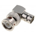 B5072A1-ND3G-50; Coupler; BNC socket,BNC plug; angled 90°; 50Ω; delrin (POM); AMPHENOL