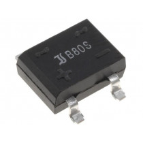 B80S; Single-phase bridge rectifier; Urmax: 160V; If: 0.8A; Ifsm: 40A; LUGUANG ELECTRONIC