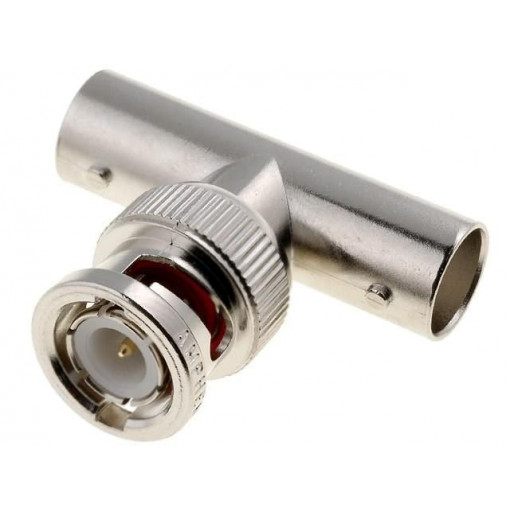 B9073D1-ND3G-50; T adapter; BNC plug,BNC socket x2; 50Ω; delrin (POM); Vswr: 1.3; AMPHENOL