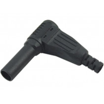 ; Plug; 4mm banana; 32A; black; insulated; 40mm; for cable;  ; Plug; 4mm banana; 32A; black; insulated; 40mm; for cable;