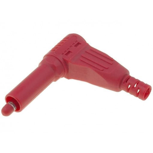 ; Plug; 4mm banana; 32A; red; insulated; 40mm; for cable; ; Plug; 4mm banana; 32A; red; insulated; 40mm; for cable;